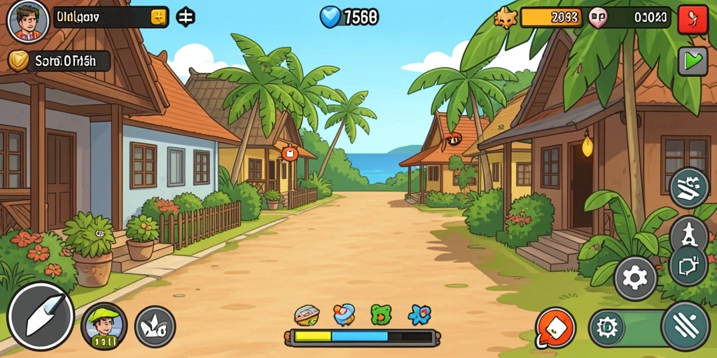 Screenshot karakter utama dalam aksi.