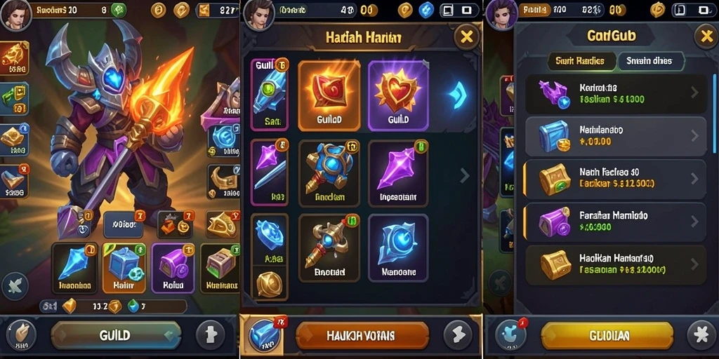 Screenshot menunjukkan karakter utama dalam misi epik.