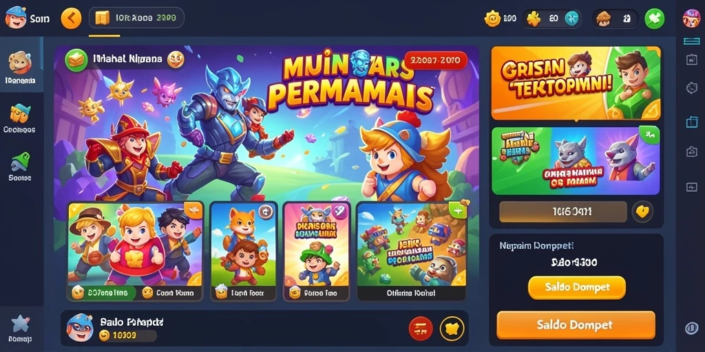 Tampilan awal game dengan interface menarik.