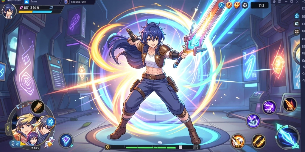 Tampilan awal permainan yang penuh warna dan menarik.